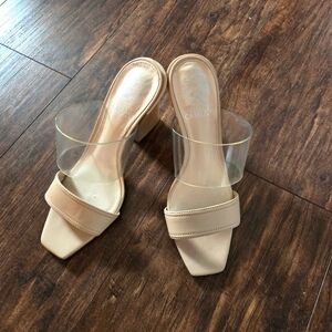 Nude  Clear Vince Camuto Heels